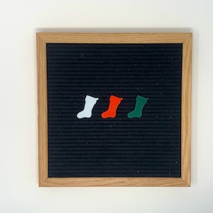 Christmas stockings 3-piece felt letter board icon set