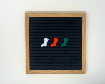 Christmas stockings 3-piece felt letter board icon set