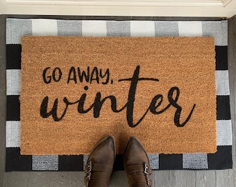 Go Away, Winter Outdoor Coir Door Mat