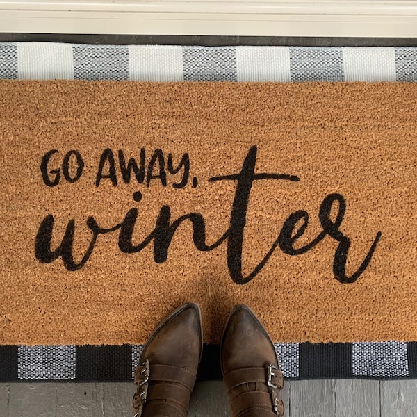 Winter Coir Mat Etsy