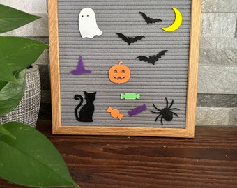 Halloween fall icon set for felt letter boards | Spooky Halloween shapes for felt letterboard