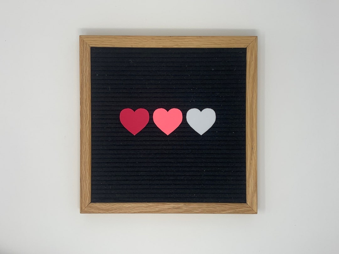 Valentine Hearts Felt Letter Board Icon Set Heart Shapes for Felt Letterboards Etsy