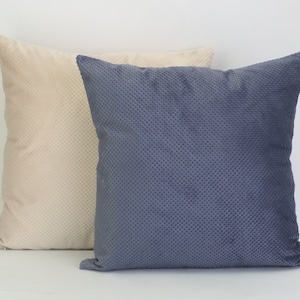 Navy Blue Velvet Throw Pillow, Navy Velvet Pillow Cover, Blue Velvet Cushion Cover, Beige Velvet Pillow, Accent Pillow, Navy Pillow Case