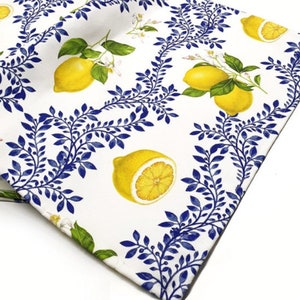 Lemon Fabric Placemat, Placemats with Lemon, Fabric Placemat, Lemon Table Decor, Dining Table Mat, Kitchen Decor