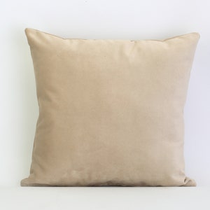 Beige Velvet Cushion Cover, Beige Velvet Pillow Cover, Cream Velvet Pillow, Beige Velvet Throw Pillow, Beige Pillow Case, Luxury Pillow Case
