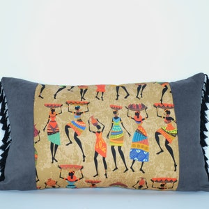 African Women Pillow Cover, Black Women Pillow Case, Multicolor Cushion Cover, Colorful Pillow Case, Boho, Afro Decoration