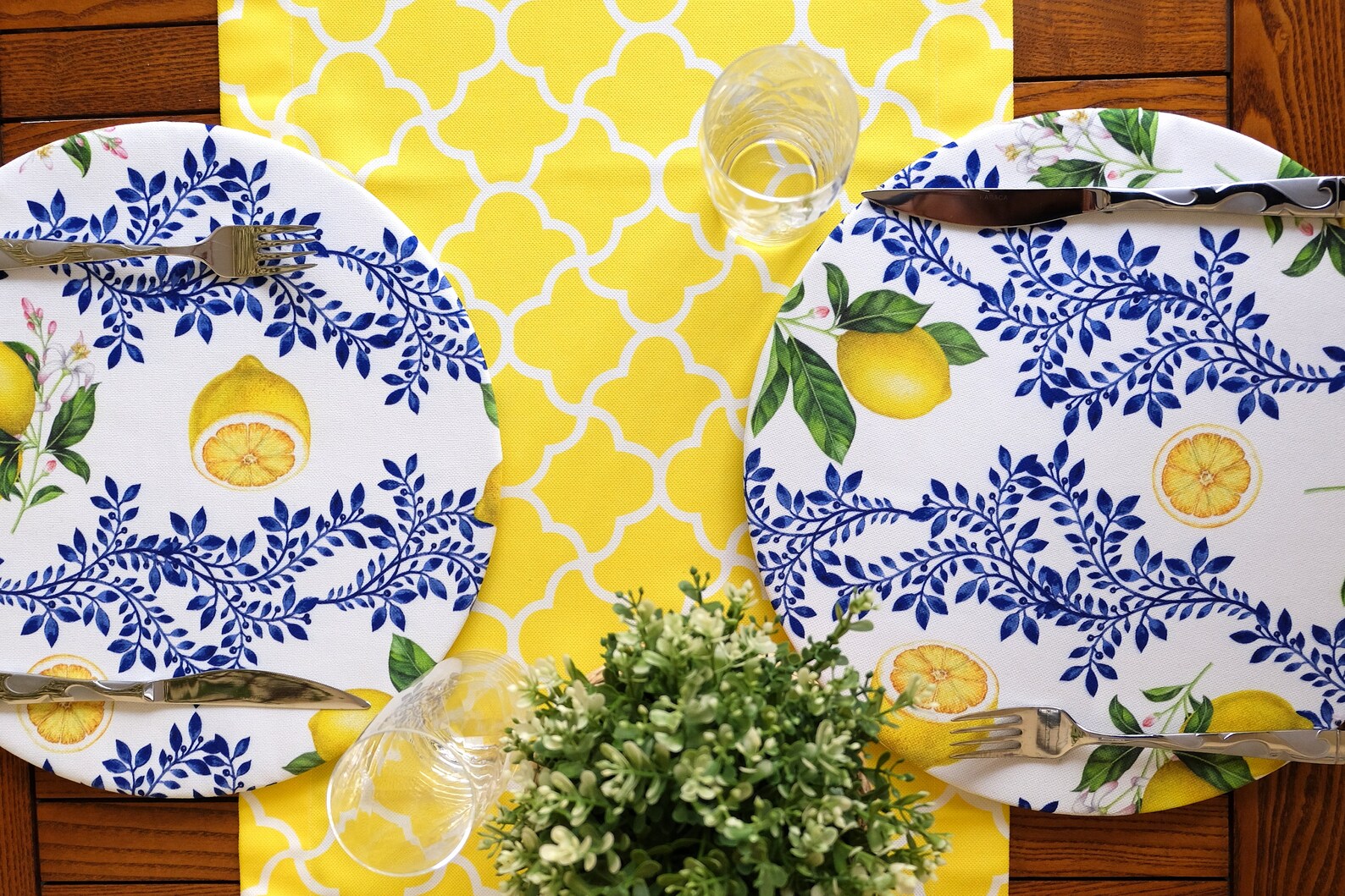 Yellow Table Runner Moroccan Quatrefoil Table Runner Yellow Etsy