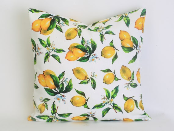 lemon pillow cover