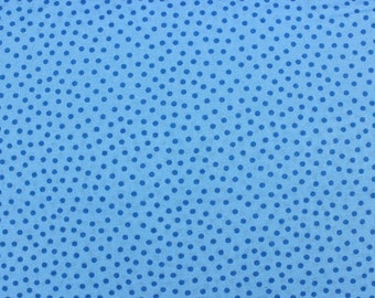Coton Westphalie tissus Jeune ligne petits points bleu 0,5 m