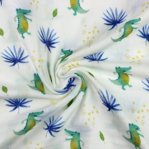 Muslin | Cotton Sweet Croco Crocodiles 0,5 m