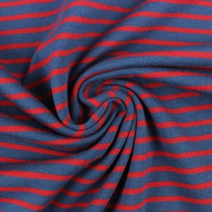 Jersey fabric Campan dark blue-red 0,5 m