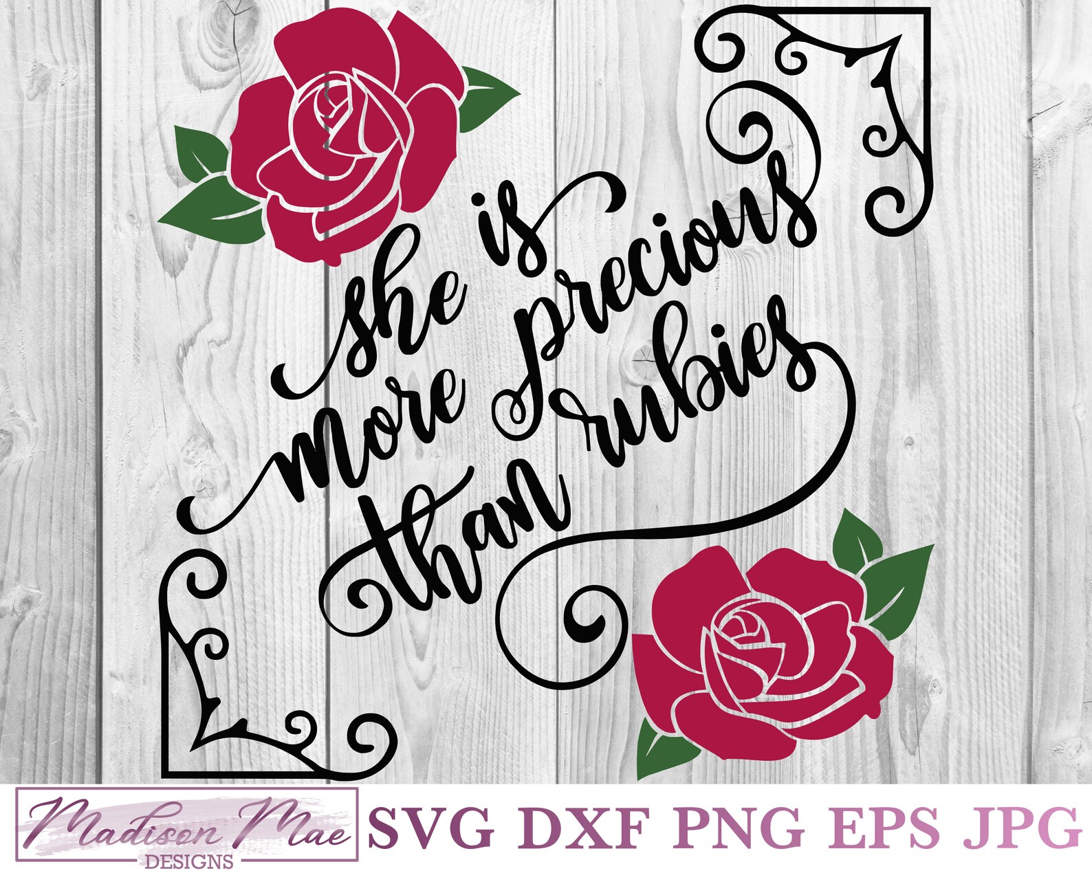 She Is More Precious Than Rubies SVG Bible Verse SVG Digital Etsy