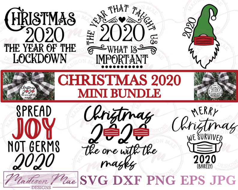 Download 2020 Christmas Ornament SVG Bundle 6 Designs Christmas ...