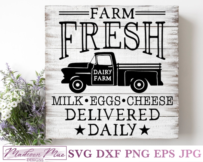 Download Dairy Farm Sign SVG Farm Fresh Milk Eggs Cheese SVG ...
