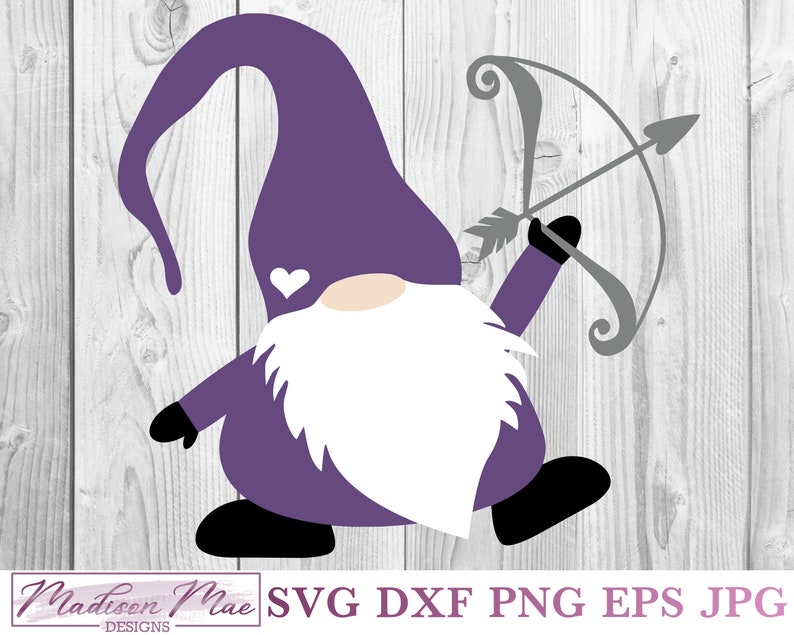 Download Cupid Gnome With Arrow Valentine's Day SVG Digital Cut | Etsy