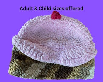 Cupcake Winter Hat - Lightweight, Warm, and Fun | Adult & Child Sizes | Made to Order