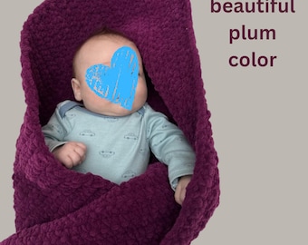 Handcrafted Crocheted Baby Blanket – Lightweight, Super Warm, Made to Order