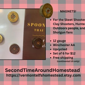 Upcycled 12 Gauge Shot Magnets – Set of 6 | Rustic Man Cave Decor, Hunter Gift, Groomsmen Favor | Free Shipping in USA