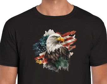 Camiseta American Eagle, camiseta americana, camisa patriótica, camiseta con bandera estadounidense, camiseta unisex del 4 de julio, camiseta American Pride