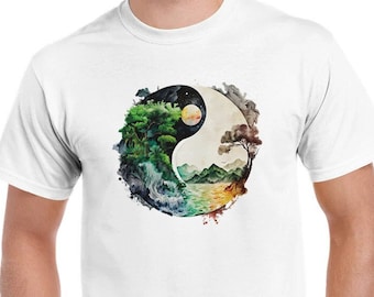 Camiseta Yin Yang, camiseta inspiradora, regalo Yin Yang, camiseta china Ying Yang, camisa unisex Yin Yang, camiseta gráfica