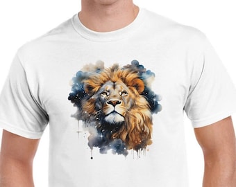 Lion T Shirt, Lion Head Unisex T Shirt, Lionhead Tee, African Lion Shirt, Womens Lion Tee, Mens T-shirt with Lion Head design