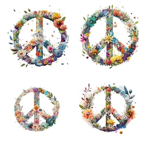 Aquarelle paix symbole PNG, paix symbole Digital Clipart, signe de paix Sublimation Art, téléchargement numérique
