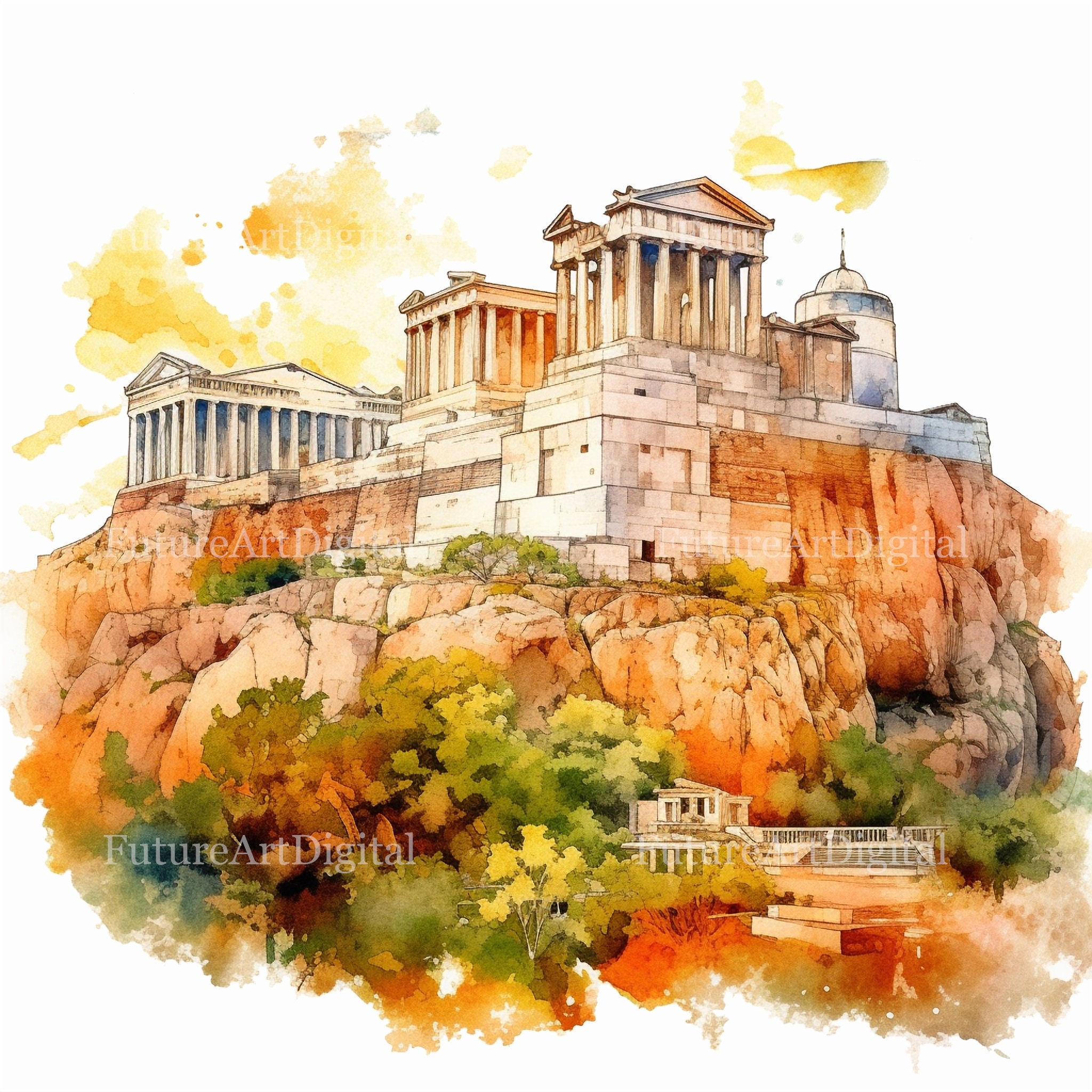 Are there any ancient paintings that show exactly how the the Acropolis of  Athens looked like before it was damaged in the Morean War? - Quora