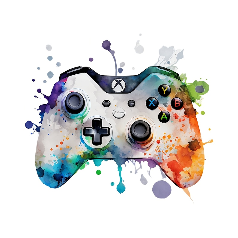 Watercolor Xbox Controller PNG Gaming Controller Sublimation Etsy UK