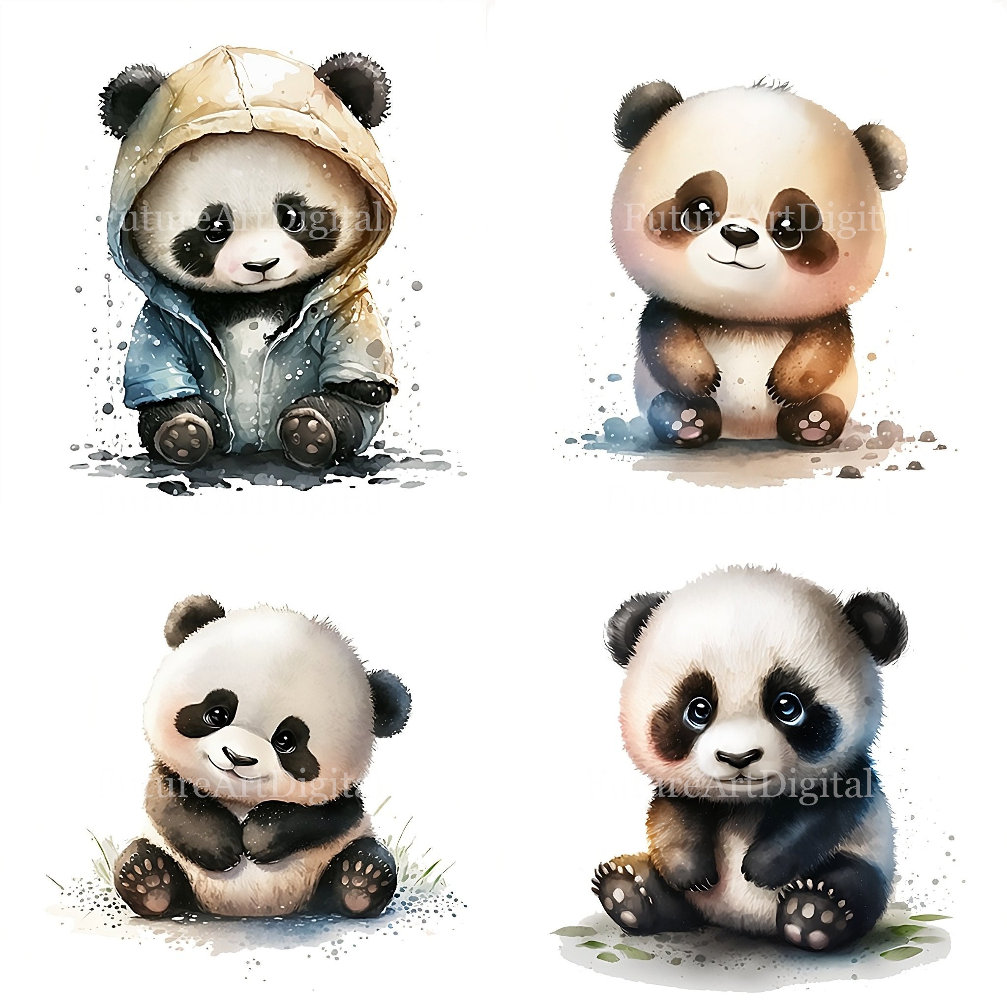 Watercolor Panda Sublimation Png Graphic by Orange Peafowl Art · Creative  Fabrica