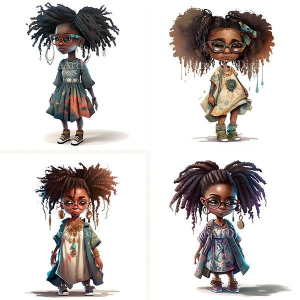 Watercolor Dread Loc Black Girl Sublimation PNG, Afro American Dread Loc Girl Digital Clipart, Dread Loc Girl Printable Wall art