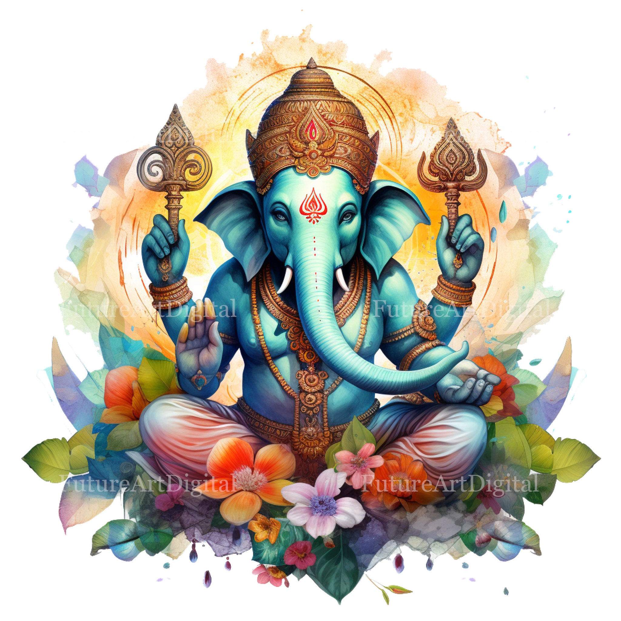 Ganesha in Flower - Etsy