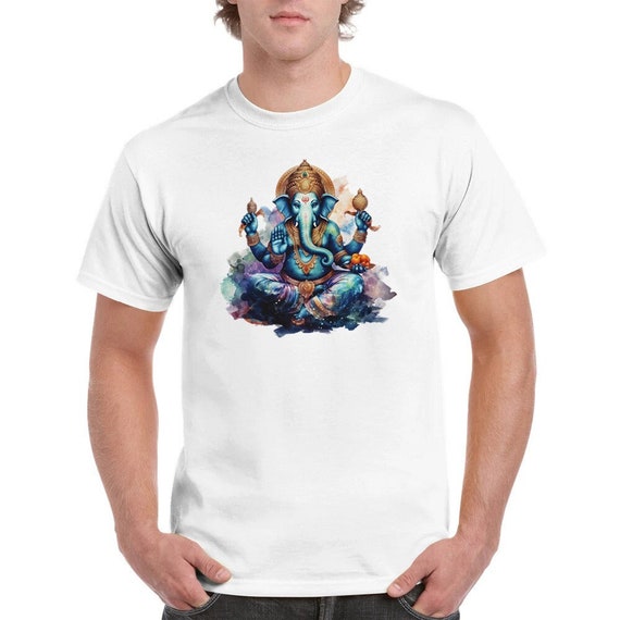 White Tee With Seated Ganesha White Tee With Seated Ganesha