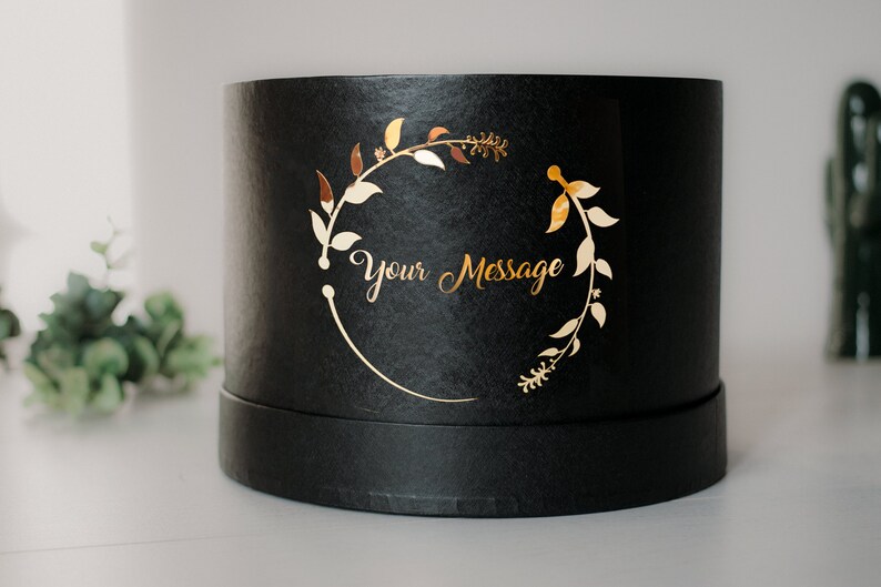 Custom Hat Box for Floral Arrangements Personalised Round Etsy UK
