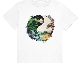 陰陽Tシャツ、インスピレーションTシャツ、陰陽ギフト、中国の陰陽T