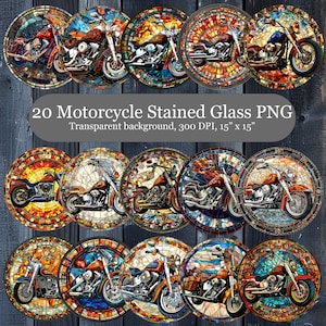 Pacchetto PNG sublimazione moto in vetro colorato, stampa in vetro colorato rotondo da 20 moto, vetro colorato finto