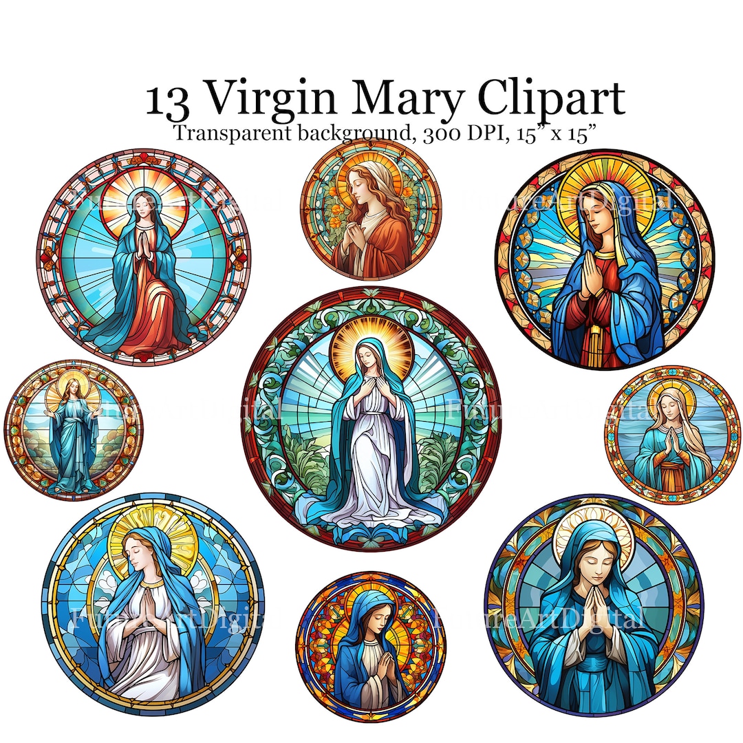 13 Stained Glass Virgin Mary Sublimation PNG Praying Virgin Mary 13-stained-glass-virgin-mary-sublimation-png-praying-virgin-mary