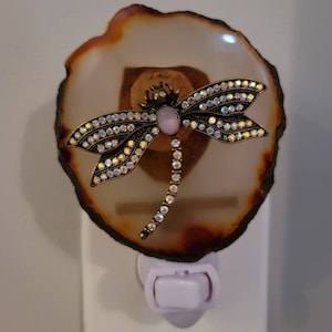 Agate Night Light, Dragonfly Night Light, Geode Night Light, Mystical Night Light, Magical Night Light, Night Light, Dragonfly Decor