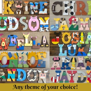 Custom Painted Wooden Letters - ANY THEME