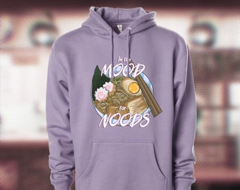 In the Mood for Noods  - Heavyweight Hooded Pullover Sweatshirt/Hoodie with Vinyl Printed Graphic