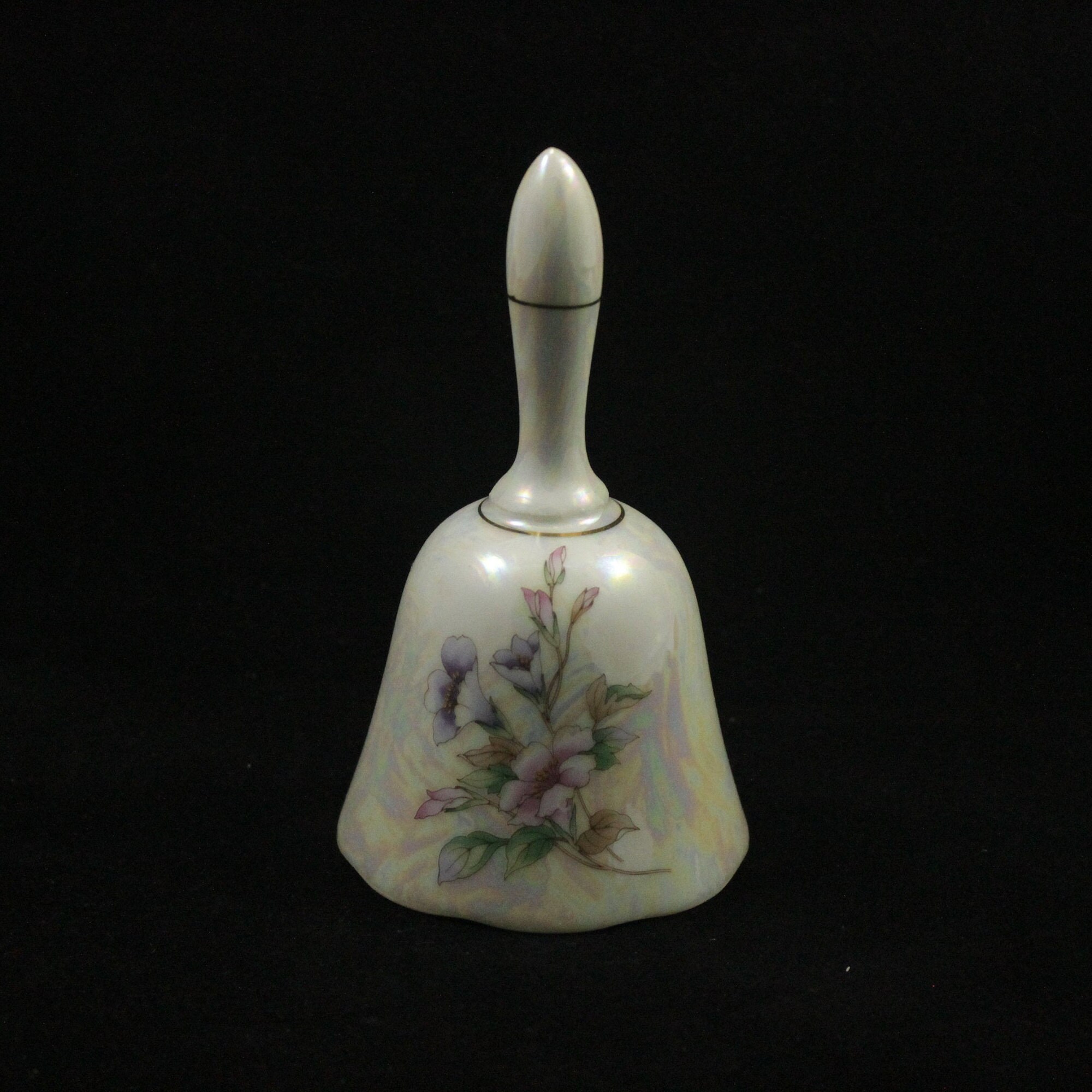 Bell Ornament Vintage Ceramic Gift Bell with flowers Etsy