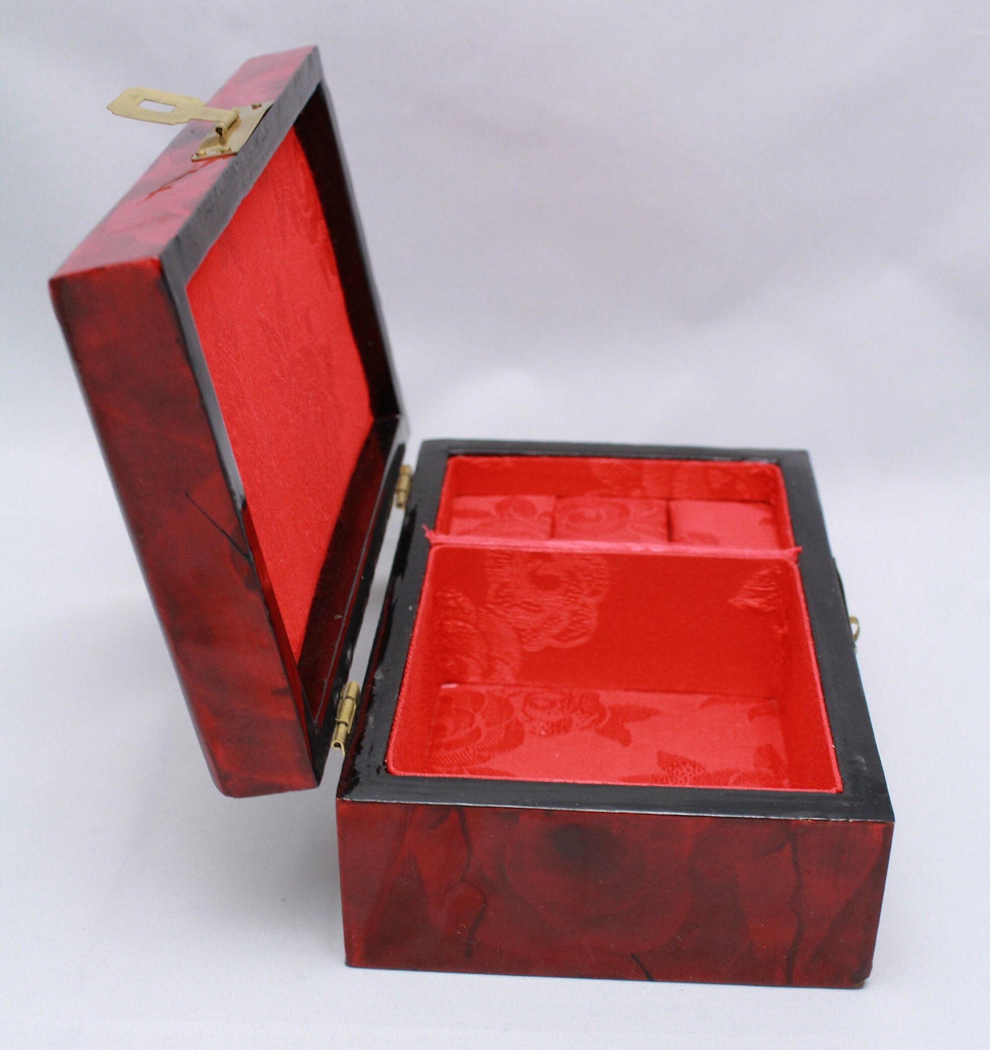 Vintage jewelry box with Cork Carving Art Etsy