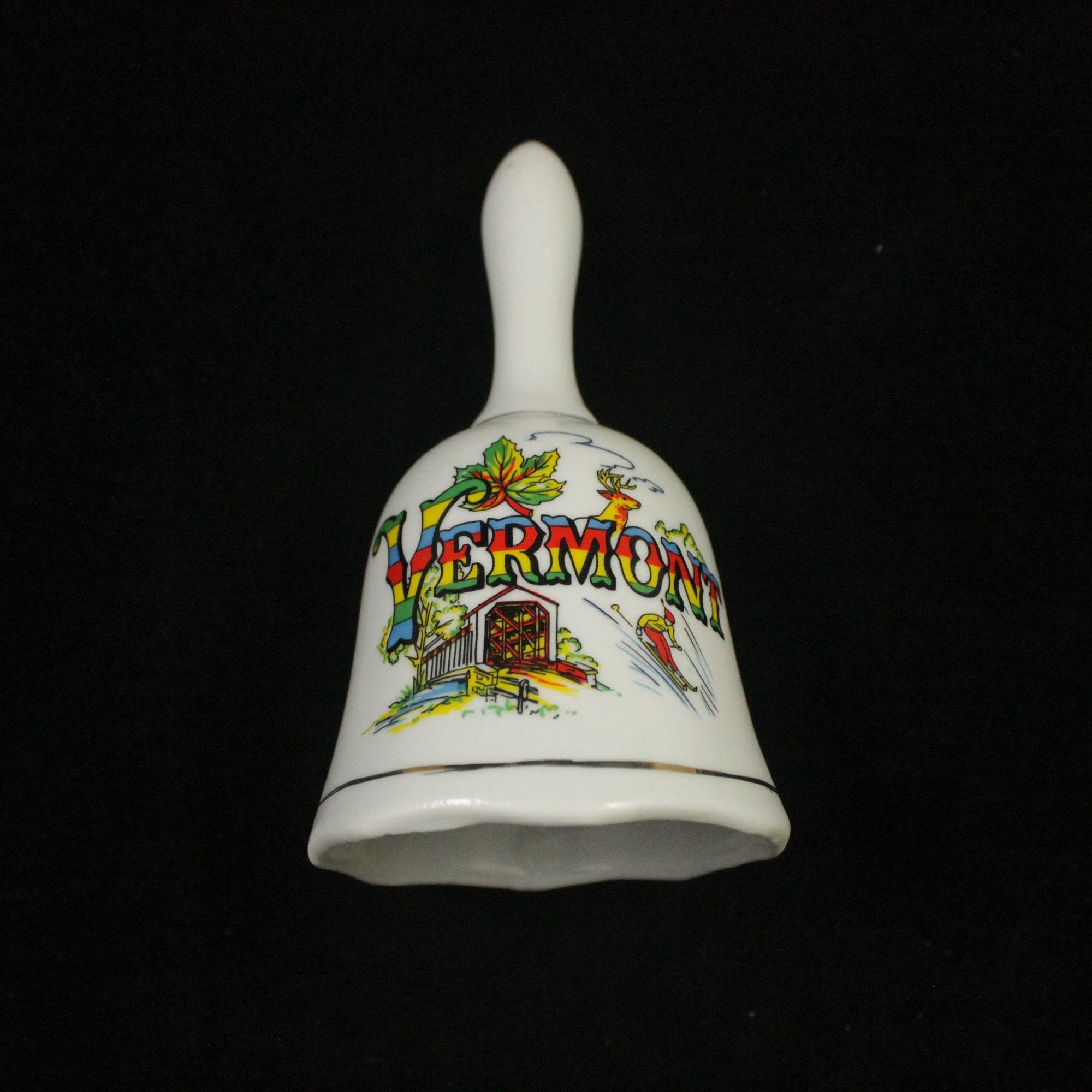 Figurine Bell Vintage Souvenir Vermont bell Gift Dinner | Etsy