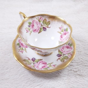 Royal Standard China, English bone china tea cup, pink rose tea set, porcelain tea cup and saucer, art deco tea cup