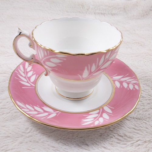 Rose Butterfly Bone China Tea Cup and Saucer Set With Hand Etsy