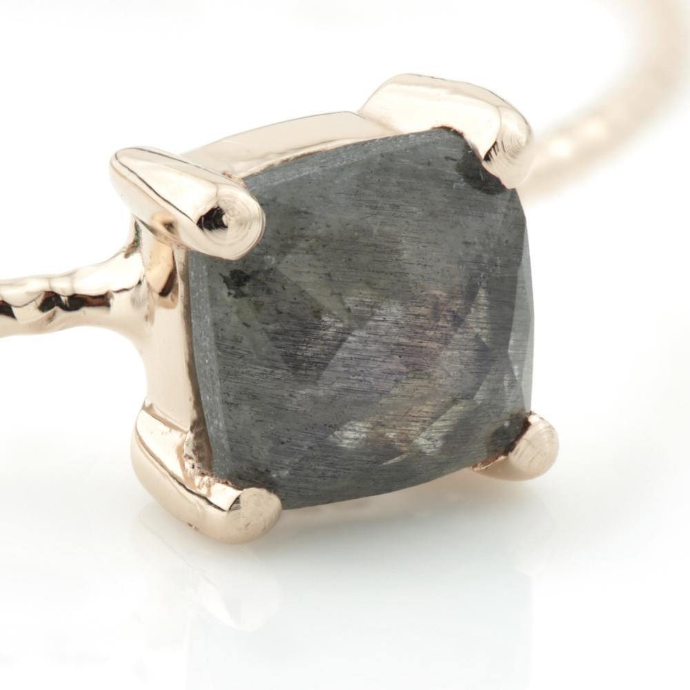 Ceto Rose Gold Black Labradorite Stacking Ring - Etsy