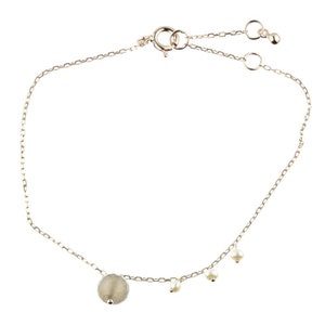 Maia Rose Gold Bracelet with Black Labradorite & Pearl