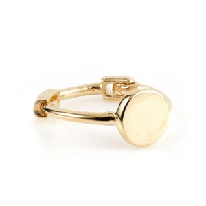 9ct Gold Cartilage Hoop Flat Disc Earring