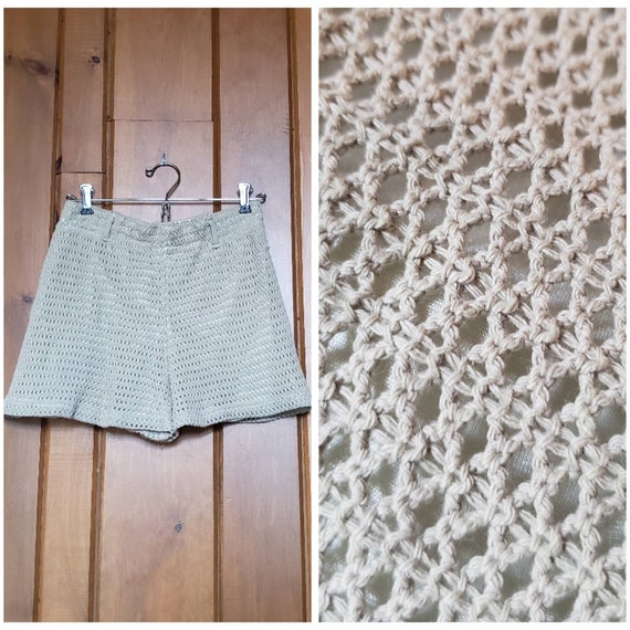 Vintage 90s Knit Shorts // Fully Lined Elastic Wai