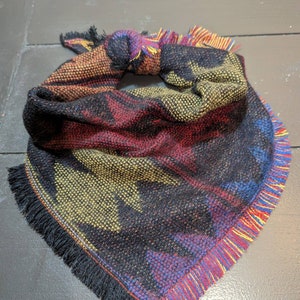Purple Magic Southwestern Reversible Tie-on Dog Bandana