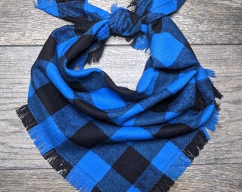 Blue Buffalo Plaid Dog Bandana